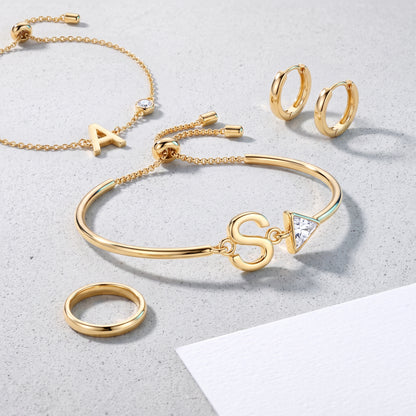 Bracciale Iniziale Lettera Oro 18K