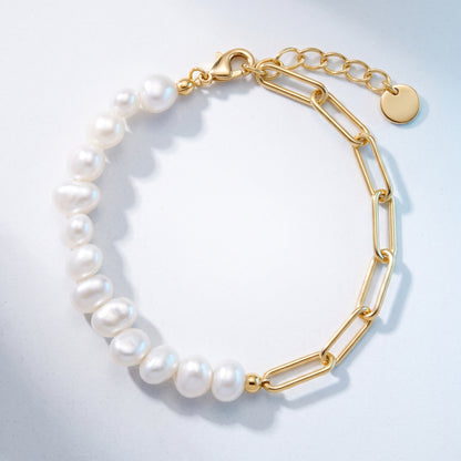 Bracciale Perle & Catena Oro 18K