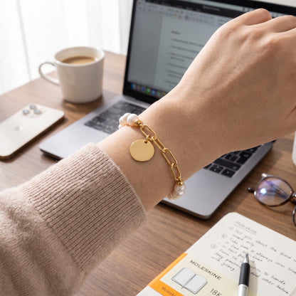 Bracciale Perle & Catena Oro 18K