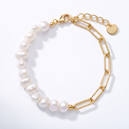 Bracciale Perle & Catena Oro 18K