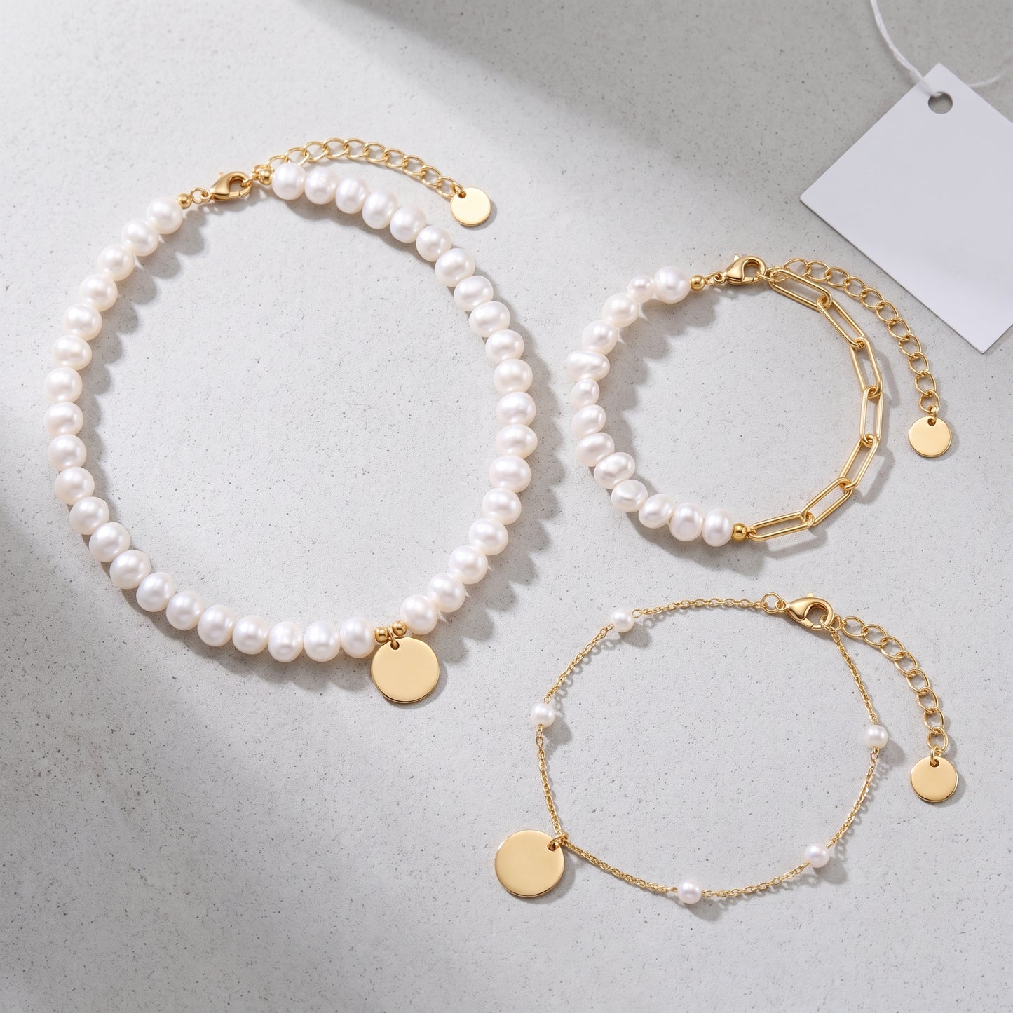 Bracciale Perle & Catena Oro 18K