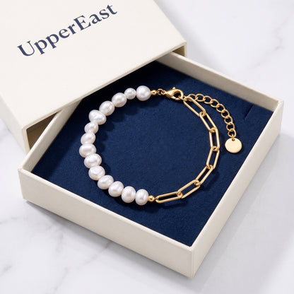 Bracciale Perle & Catena Oro 18K