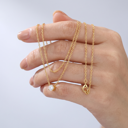 Collana Layered Punto Luce Oro 18K
