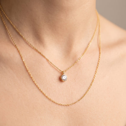 Collana Layered Punto Luce Oro 18K