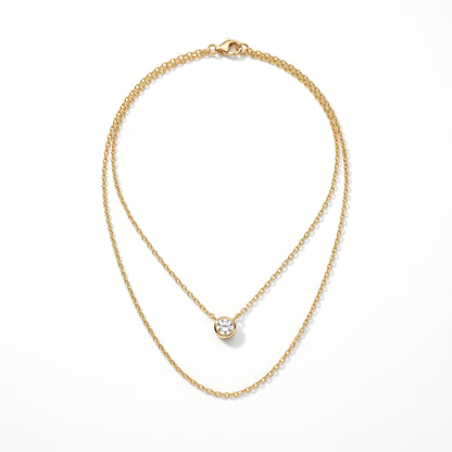 Collana Layered Punto Luce Oro 18K