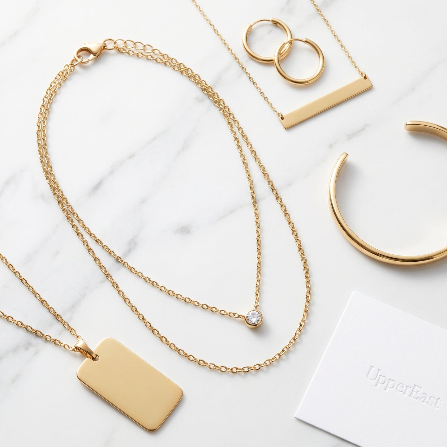 Collana Layered Punto Luce Oro 18K