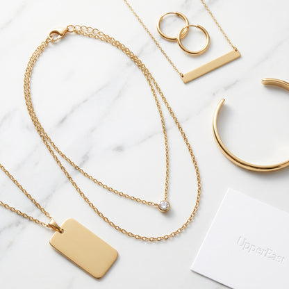 Collana Layered Punto Luce Oro 18K