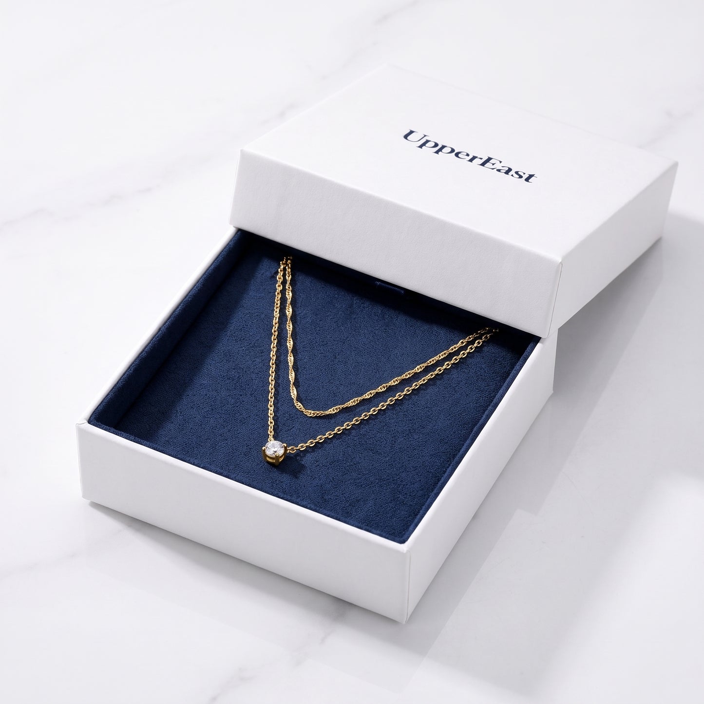 Collana Layered Punto Luce Oro 18K