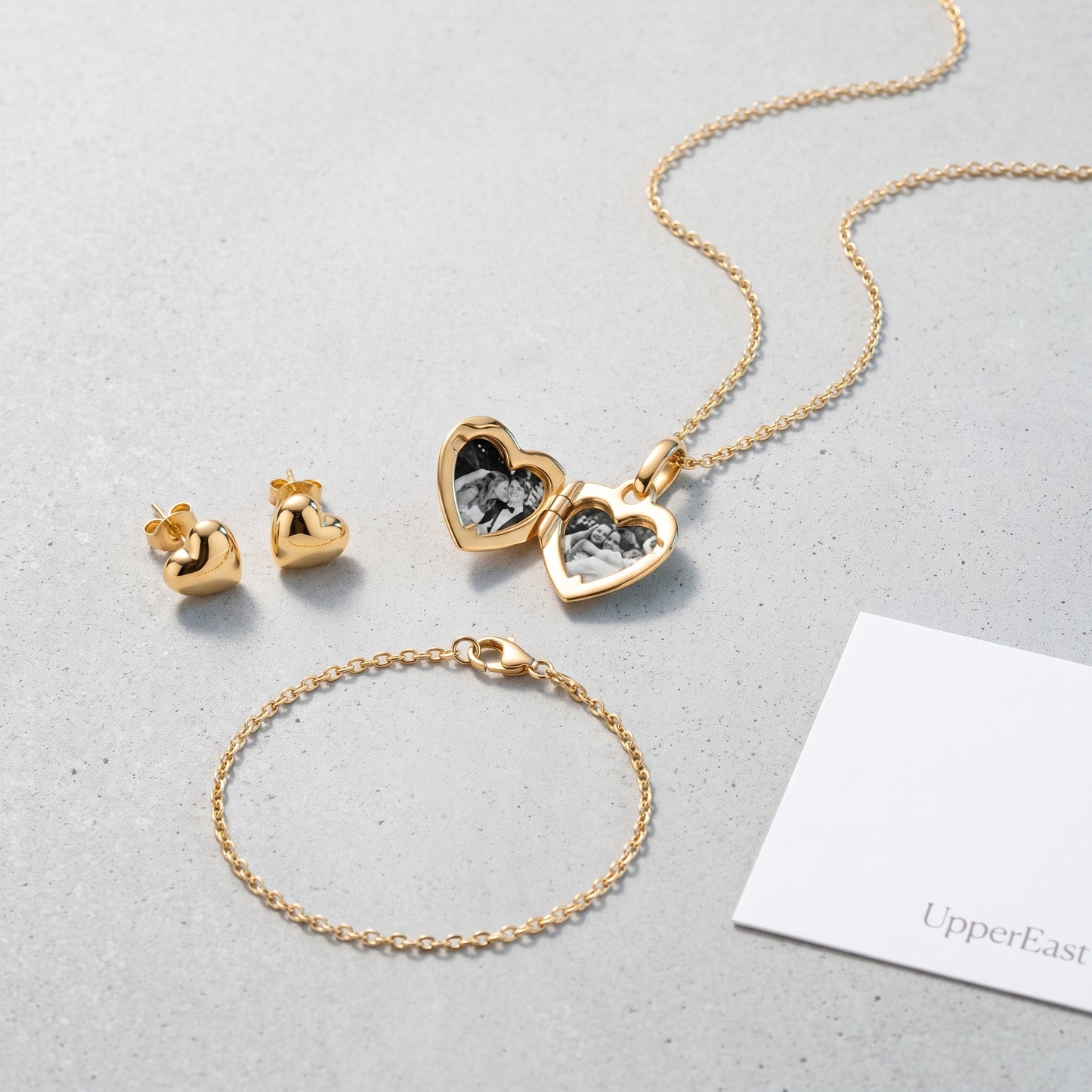 Collana Medaglione Cuore Portafoto Oro 18K