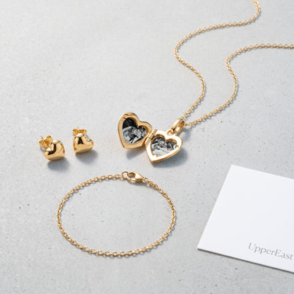 Collana Medaglione Cuore Portafoto Oro 18K
