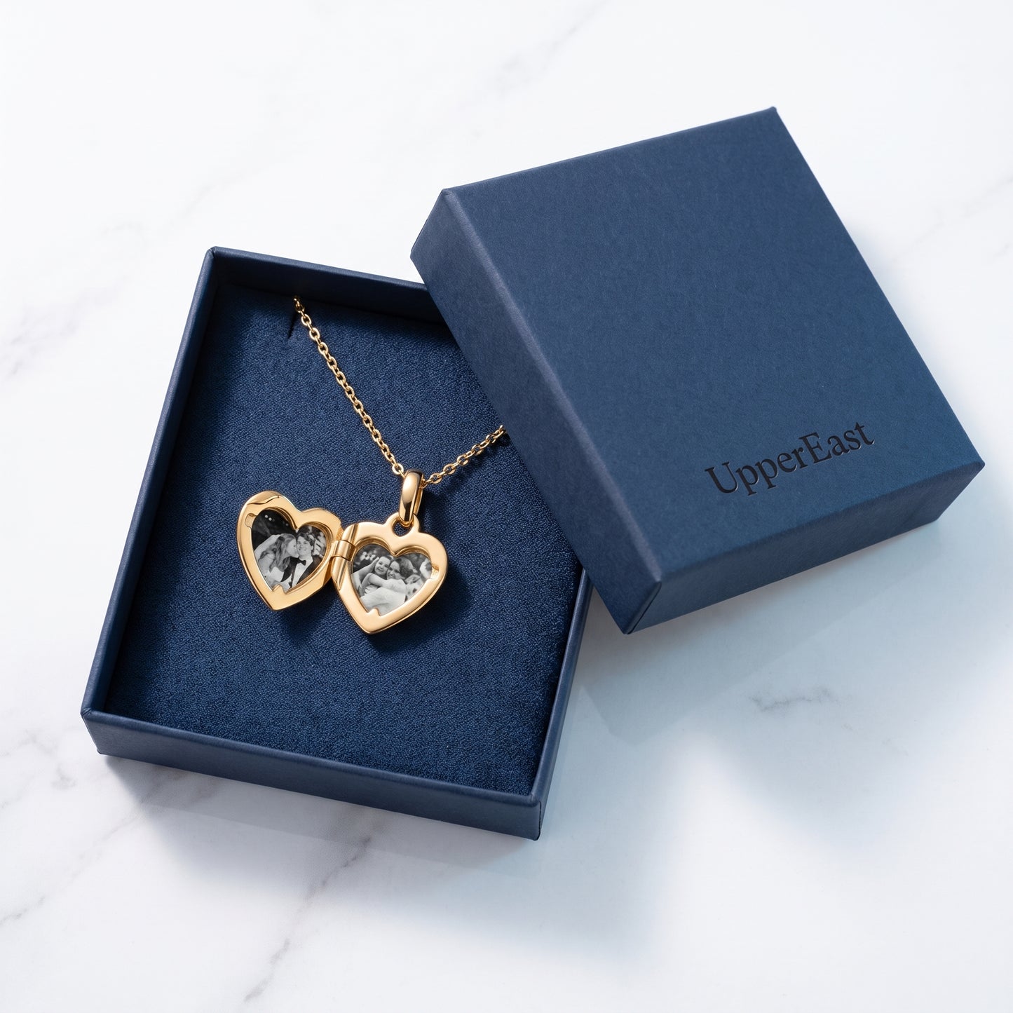 Collana Medaglione Cuore Portafoto Oro 18K