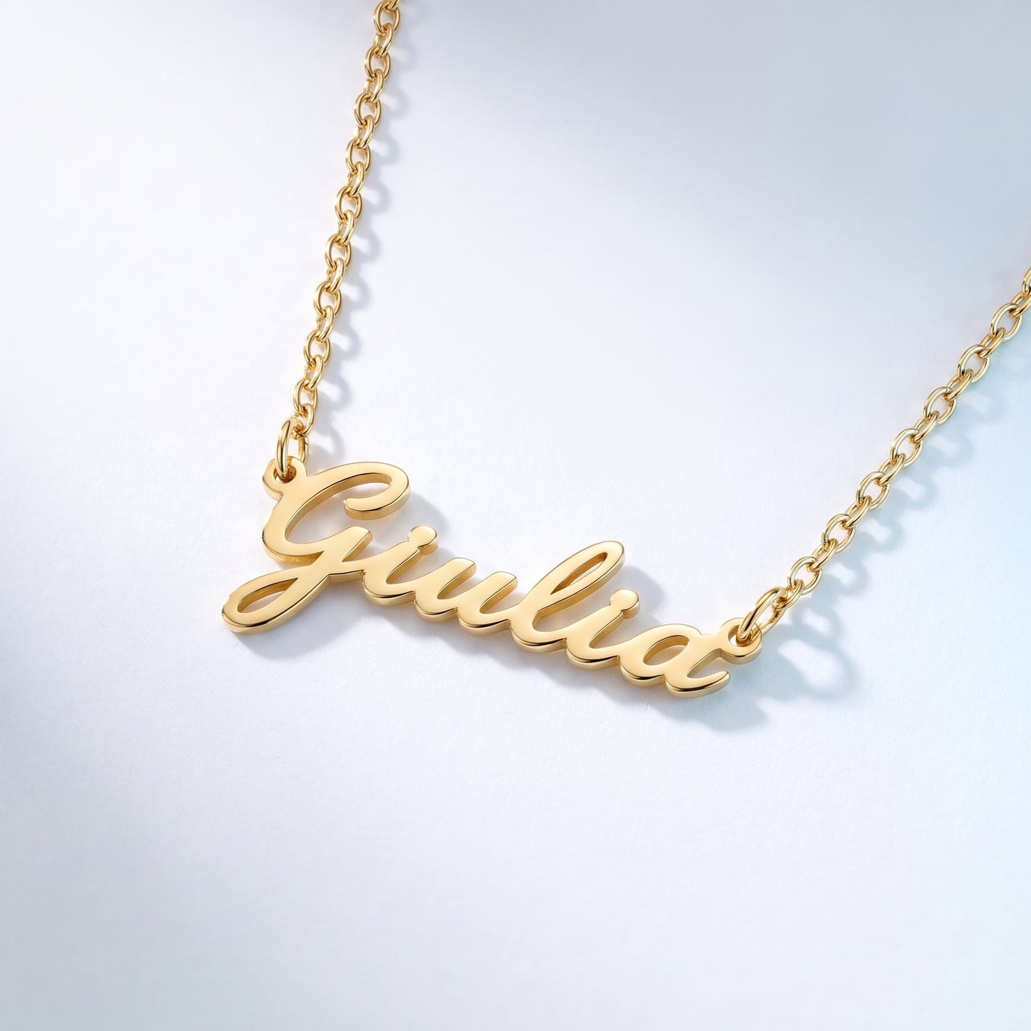 Collana Nome Personalizzato Corsivo Oro 18K