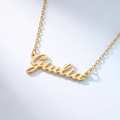Collana Nome Personalizzato Corsivo Oro 18K