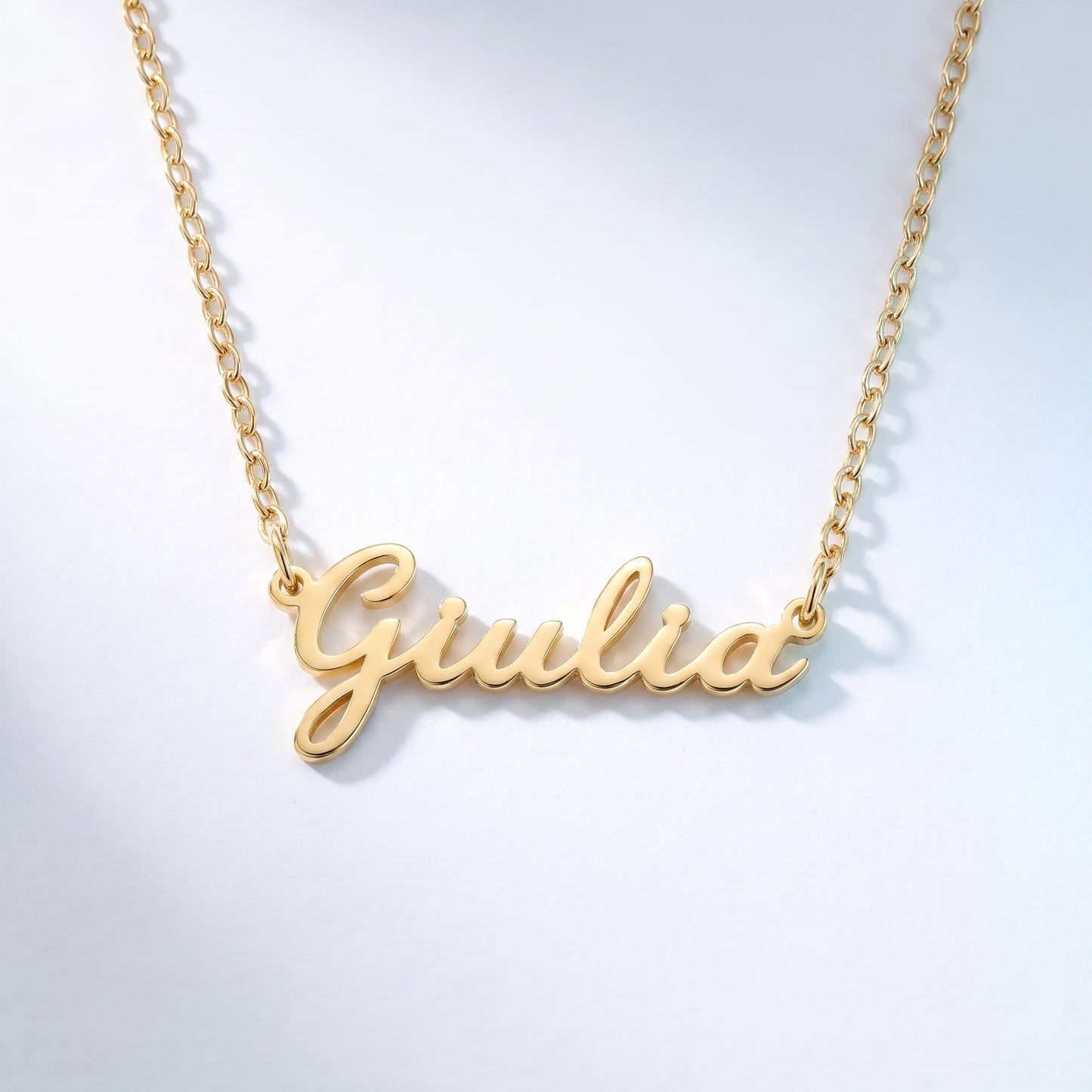 Collana Nome Personalizzato Corsivo Oro 18K