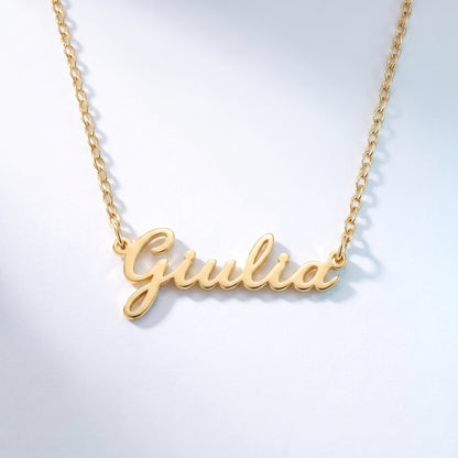 Collana Nome Personalizzato Corsivo Oro 18K