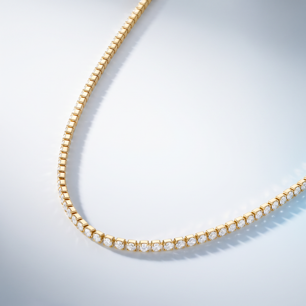 Collana Tennis Zirconi Oro 18K
