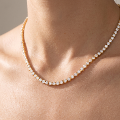 Collana Tennis Zirconi Oro 18K