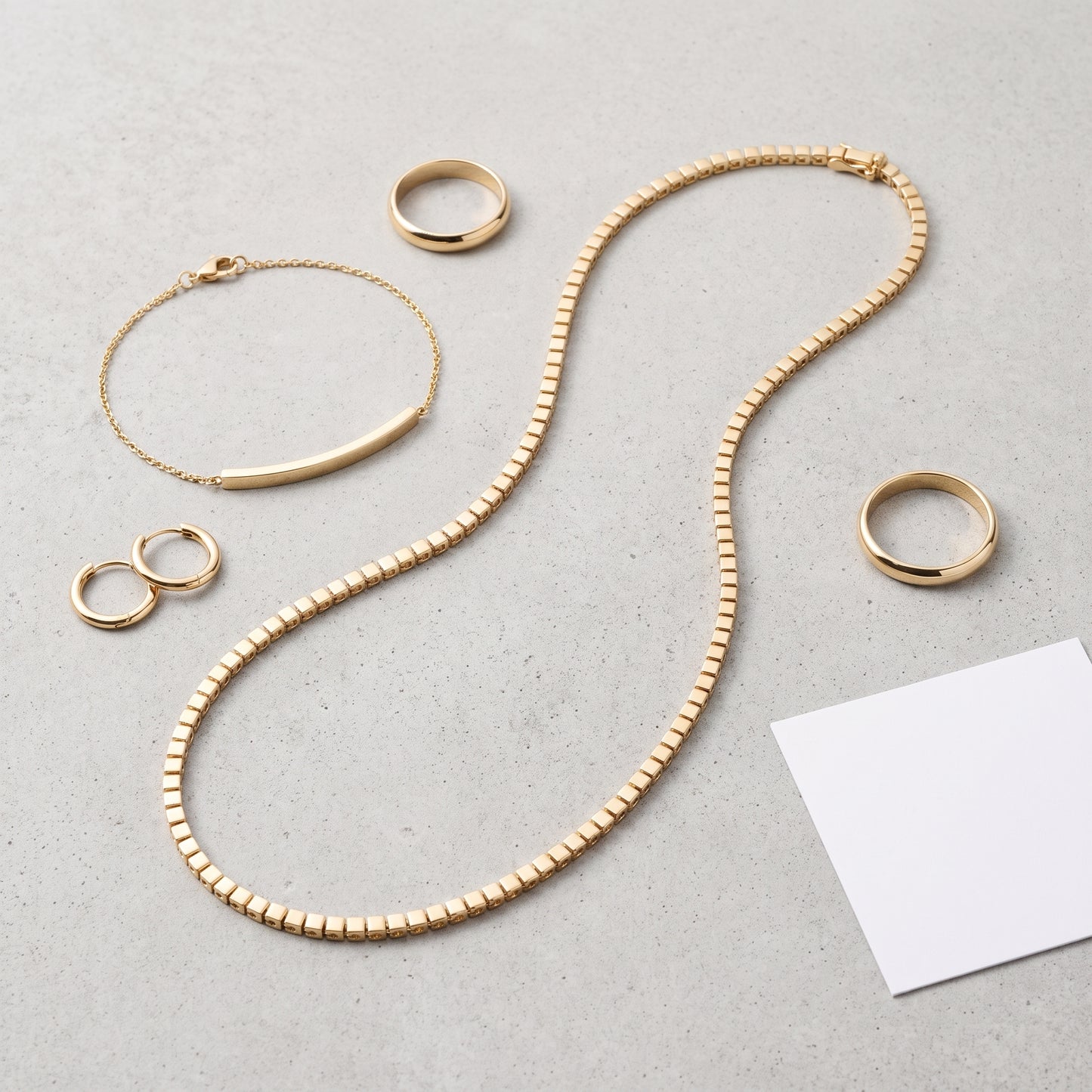 Collana Tennis Zirconi Oro 18K