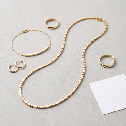 Collana Tennis Zirconi Oro 18K
