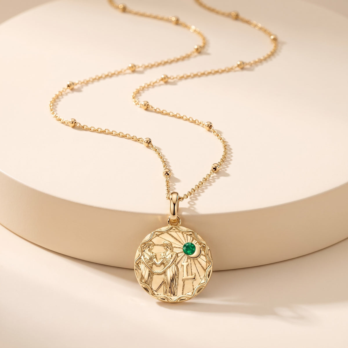 Collana zodiaco personalizzata placcata oro 18K