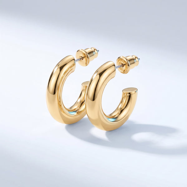 Orecchini Cerchio Chunky Oro 18K