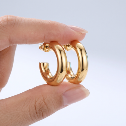 Orecchini Cerchio Chunky Oro 18K
