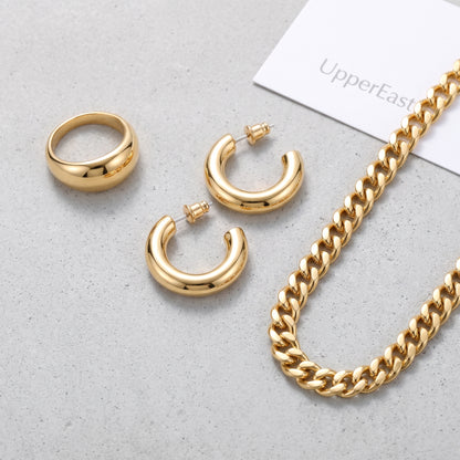 Orecchini Cerchio Chunky Oro 18K