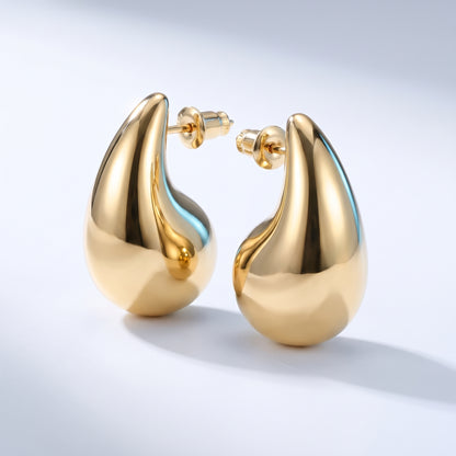 Orecchini Goccia Bombata Oro 18K