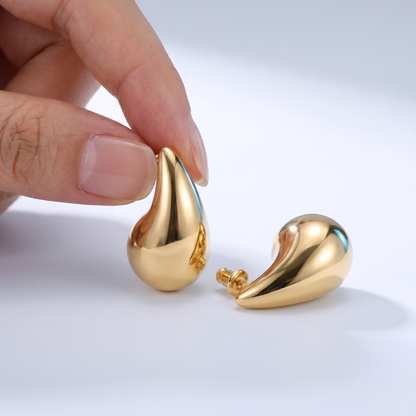 Orecchini Goccia Bombata Oro 18K