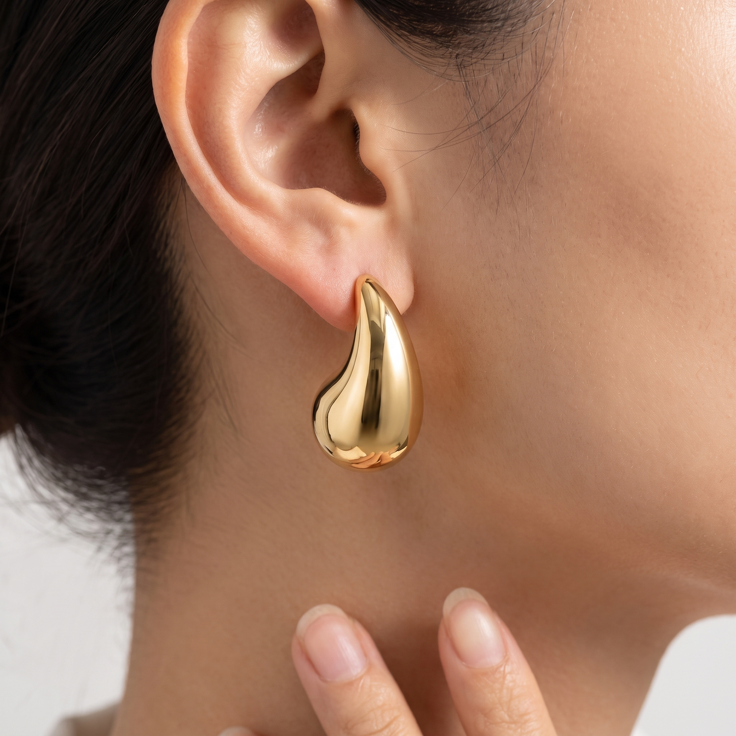 Orecchini Goccia Bombata Oro 18K