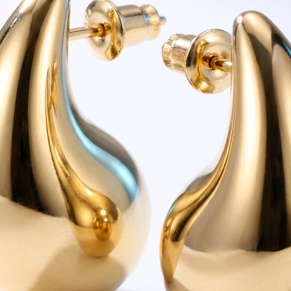 Orecchini Goccia Bombata Oro 18K
