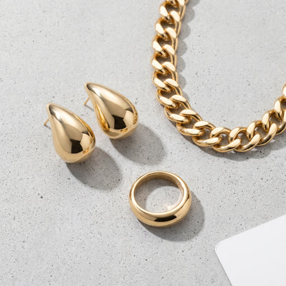 Orecchini Goccia Bombata Oro 18K