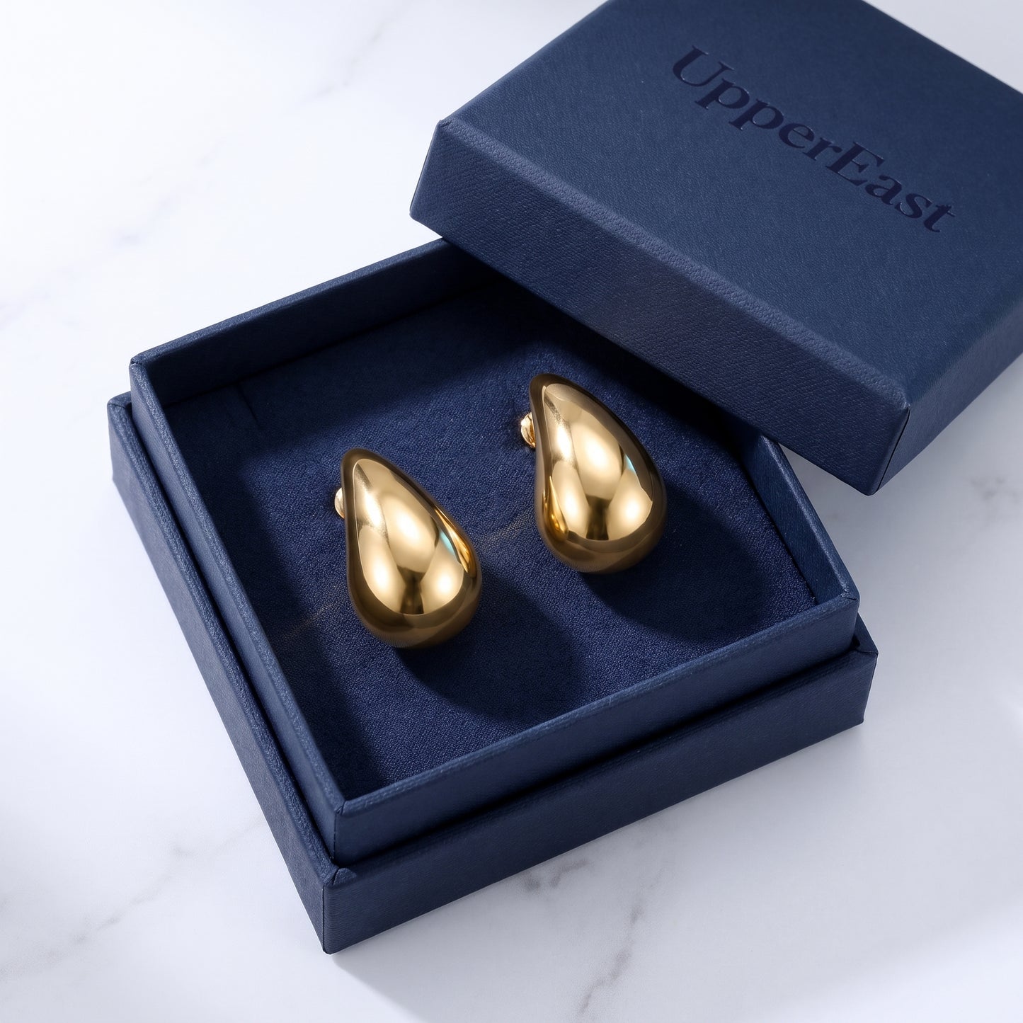 Orecchini Goccia Bombata Oro 18K