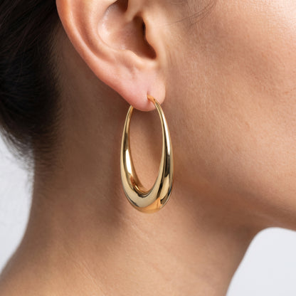 Orecchini Ovali Infinity Oro 18K