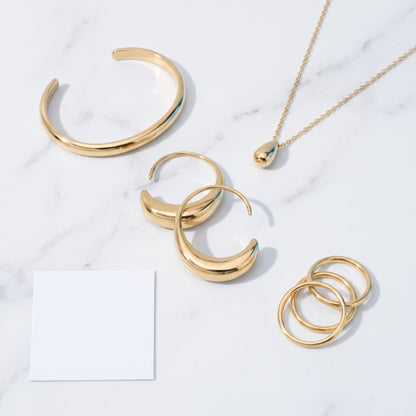 Orecchini Ovali Infinity Oro 18K