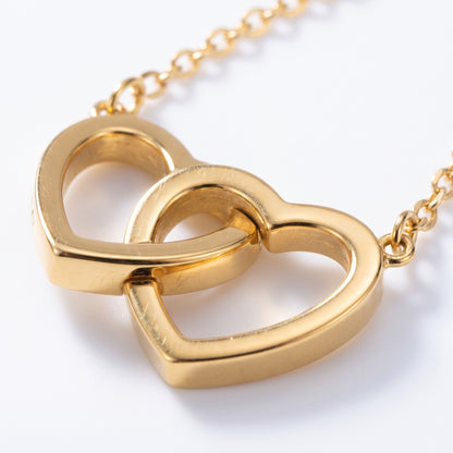 Set Regalo Rosa Eterna & Collana Cuori Oro 18K