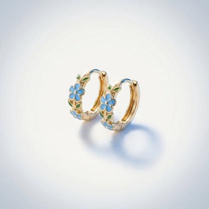 Orecchini Cerchio Fiore Oro 18K — 01-master-hero