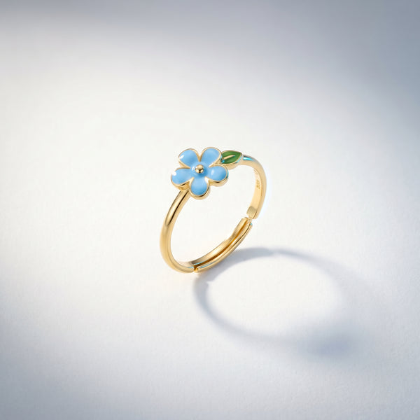 Anello Fiore Oro 18K Regolabile