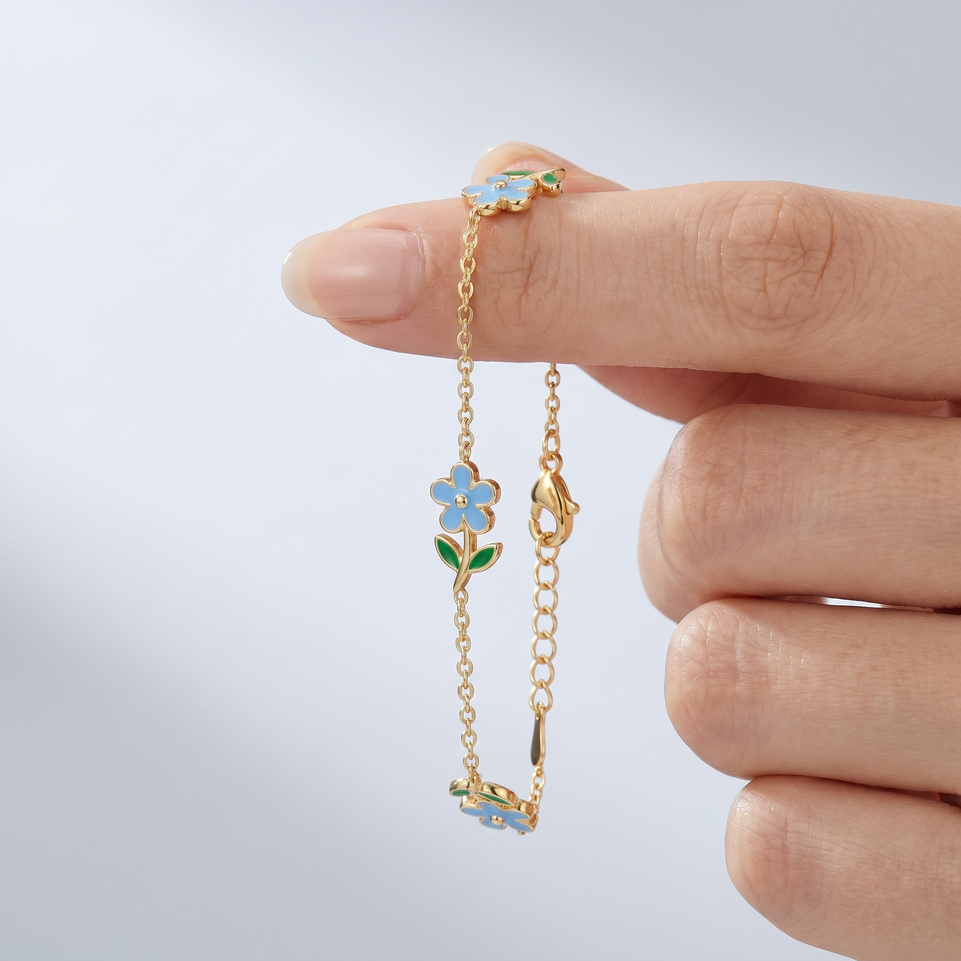 Bracciale Cerchio Fiore Oro 18K — 02-scale-reference