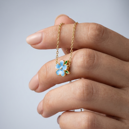 Collana Cerchio Fiore Oro 18K — 02-scale-reference