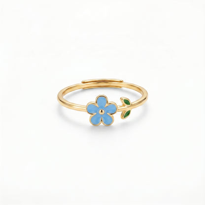Anello Fiore Oro 18K Regolabile — 06-multi-angle-topdown