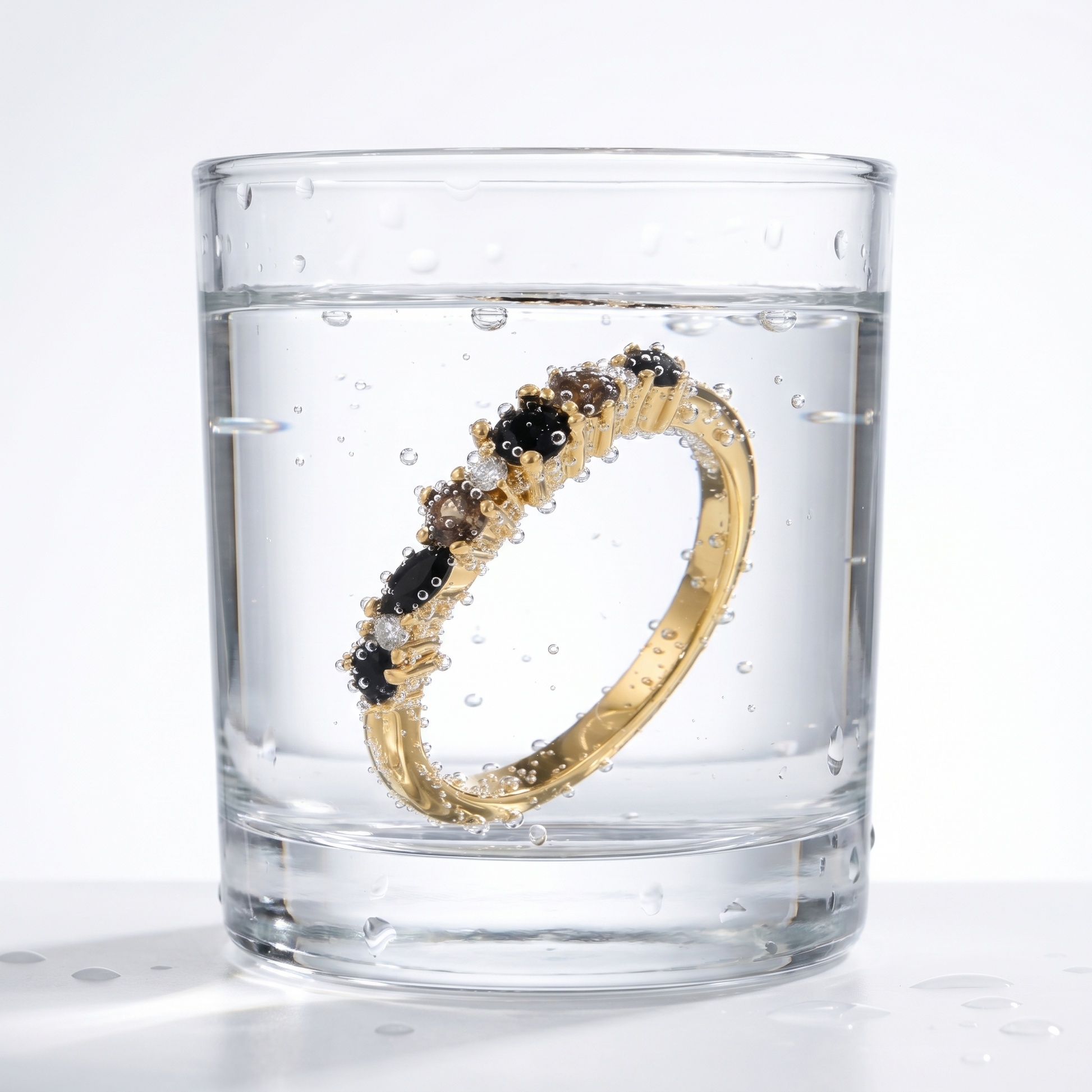 Anello Eternity Ossidiana Oro 18K — 09-stress-proof