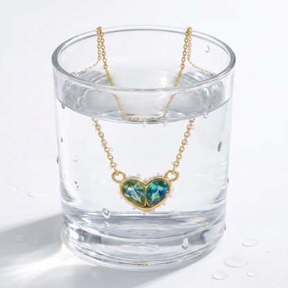 Collana Cuore Cristallo Oro 18K — 09-stress-proof