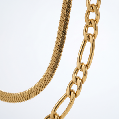 Collana Figaro Layered Oro 18K — 05-detail-macro