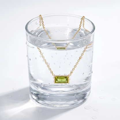 Collana Pendente Peridoto Oro 18K — 09-stress-proof