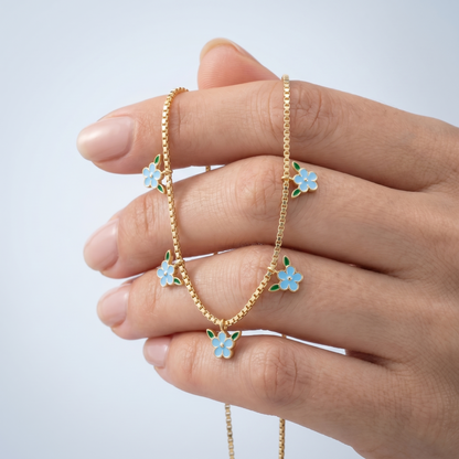Collana Tennis Cerchio Fiore Oro 18K — 02-scale-reference