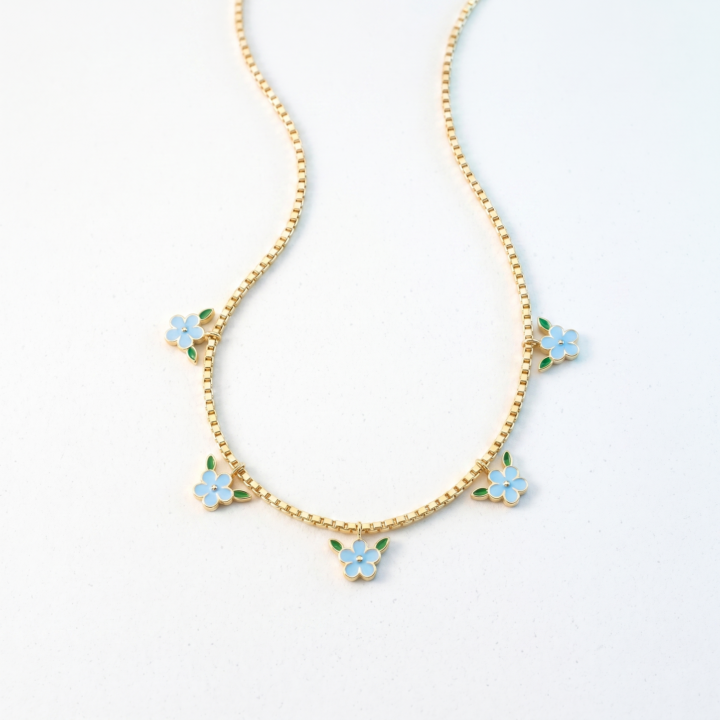 Collana Tennis Cerchio Fiore Oro 18K — 06-multi-angle-topdown