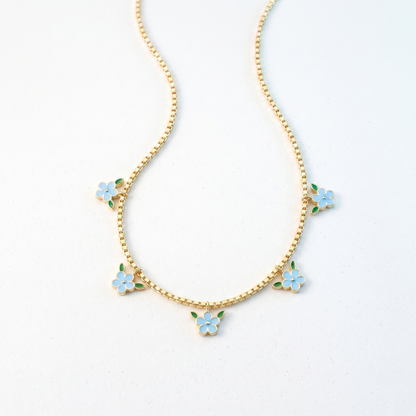 Collana Tennis Cerchio Fiore Oro 18K — 06-multi-angle-topdown