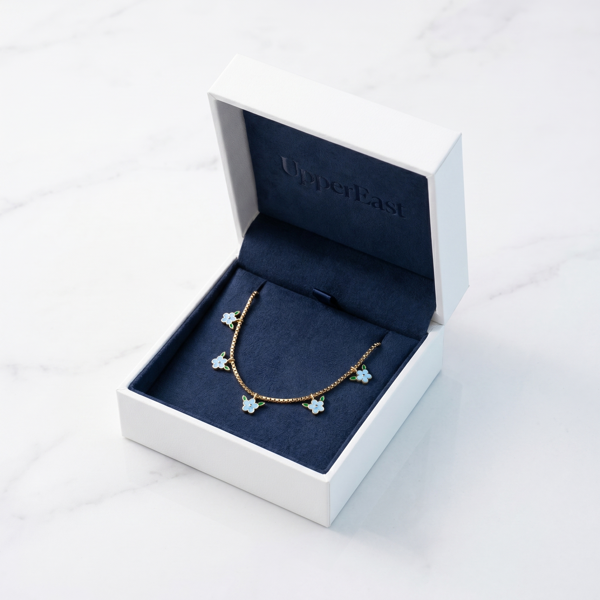 Collana Tennis Cerchio Fiore Oro 18K — 08-packaging