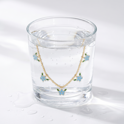 Collana Tennis Cerchio Fiore Oro 18K — 09-stress-proof
